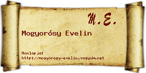 Mogyorósy Evelin névjegykártya