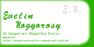 evelin mogyorosy business card